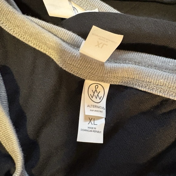 Bundle Of 8 Alternative Women's XL t shirt Black With Gray Stripes On Arms‎ - Picture 2 of 2